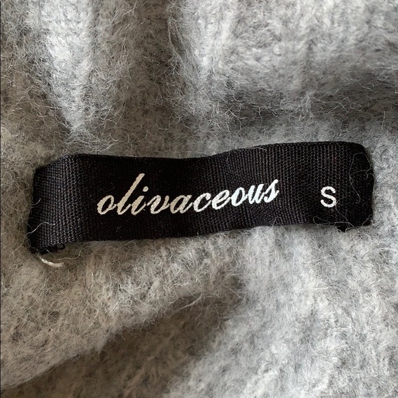 Grey Turtleneck Sweater with Cut Out Shoulders - Picture 4 of 6